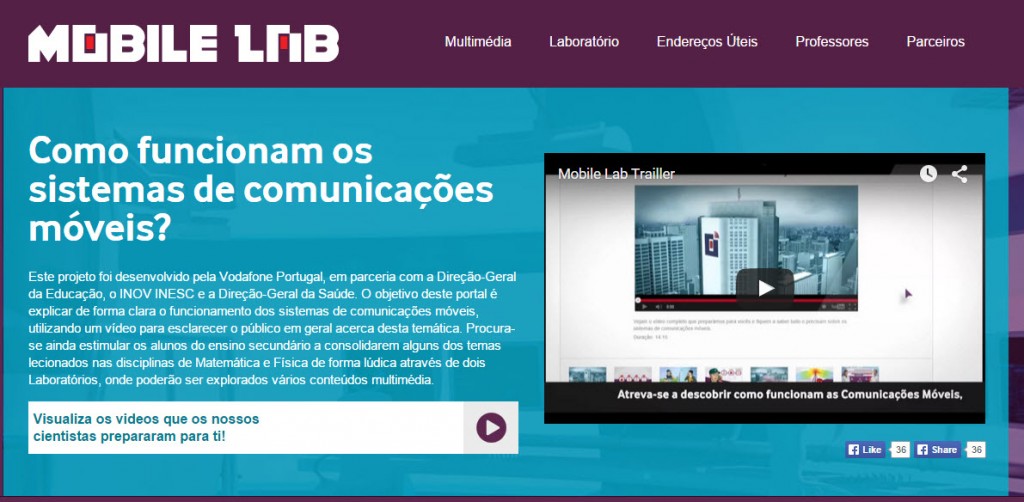 Vodafone: Site interativo ensina Matemática e Física